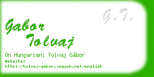 gabor tolvaj business card